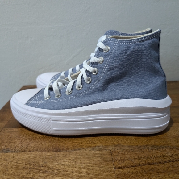 Converse Women Size 9 blue Chuck Taylor All Star Move Hi 568498C New with Box - Picture 7 of 7